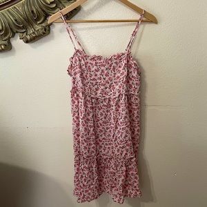 LA HEART pink roses baby doll dress